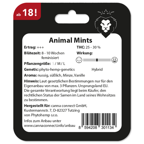 Cannabis Samen Animal Mints feminisiert Verpackung back