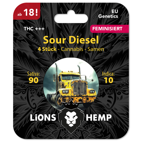 Cannabis Samen Sour Diesel feminisiert Verpackung front
